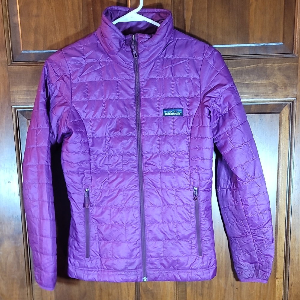 Patagonia Kids Quilted Purple Puffer Jacket - Picture 1 of 7
